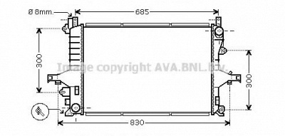 AVA QUALITY COOLING voa2116 -  Радиатор, охлаждение двигателя